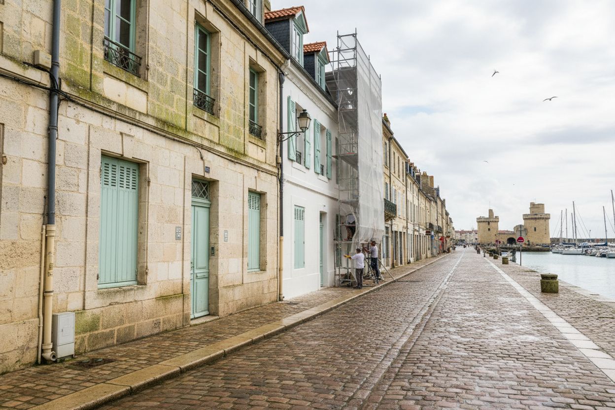 Ravalement de façade à La Rochelle : spécificités des façades maritimes